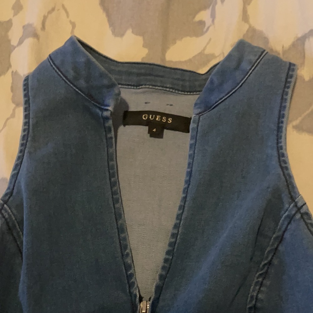 Guess Denim Romper plunge v-neck